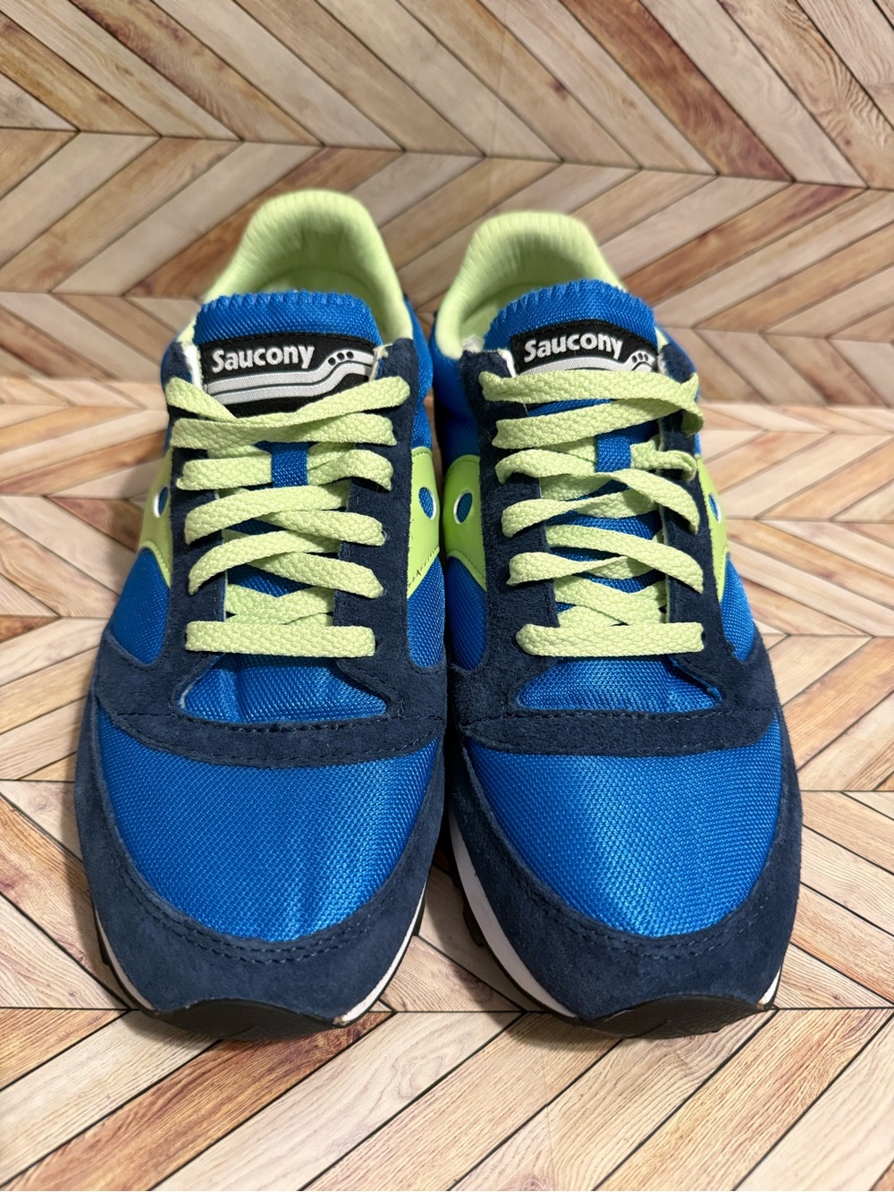 Saucony Jazz 81 Blue & Lime Sneaker Men’s Size 9